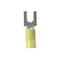 Panduit Ring Terminal, 1/4 in Stud Size, 10 AWG, 600 V, Vinyl Insulated, Yellow, 500 PK PV10-14F-D - alternate 1